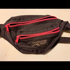 Jansport black fanny pack waist bag vintage